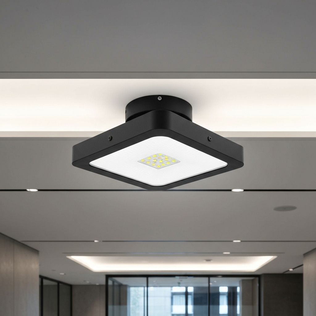 Emergency light being installed